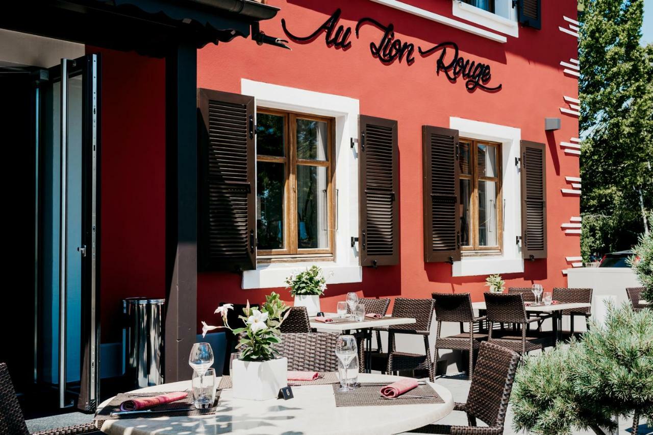 Logis Hotel Restaurant Au Lion Rouge Бартенхайм Екстериор снимка